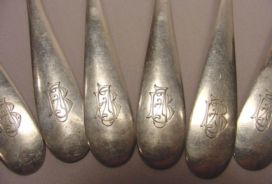 6 Large Antique Austrian Silver Spoons