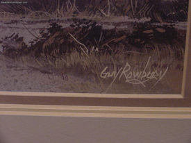 Beautiful Indian Village Painting Signed Guy Rowbury