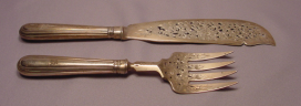 Antique English Sterling Silver Fish Serving Set
