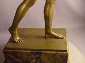 Antique Bronze Nude Lady With Baby J. Boese Berlin