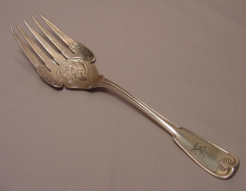 Antique Tiffany & Co Sterling Silver Serving Fork 1871