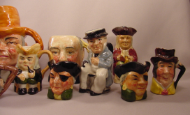 Instant Collection of 13 Small Toby Jugs 2 to 4-1/2 Inches