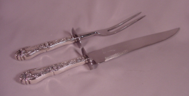 Beautiful Antique Whiting Lily Pattern Sterling Silver Carving Set