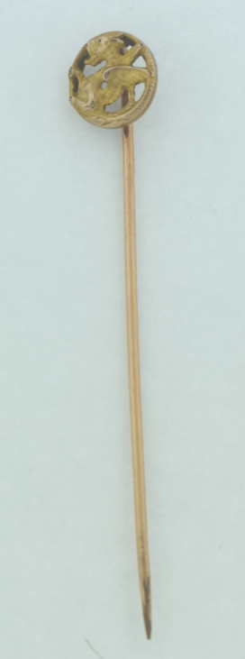 Antique Fix Gold Applied Griffin Stick Pin