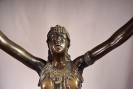 Salambo Orientalist Female Bronze Sculpture Signed J. Garnier (1853-1910 French)