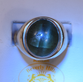 Rare Brown Star Agate Cabachon Man's 14K Gold Ring Size 13-1/2