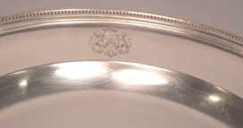 Rare Very Large Antique Signed Christofle Platter Royal Crest & Numbered 1582953