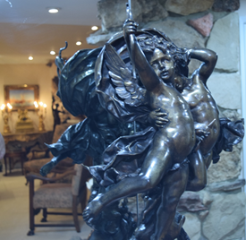 L'Amour Vainqueur  Antique Bronze Sculpture Adolphe Itasse 1830-1893 