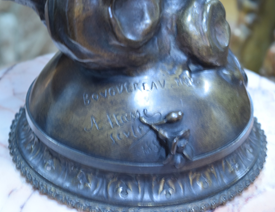 L'Amour Vainqueur  Antique Bronze Sculpture Adolphe Itasse 1830-1893 