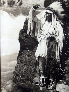 Chief Koostahtah Full Headress Native American Photograph by J.W.Rode circa 1920