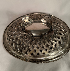 Antique 800 Silver Handled Basket 