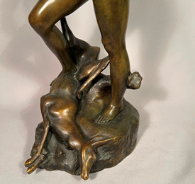 Beautiful Diana Antique Bronze Auguste Seysses 1862-1946 Suisse Freres Editeurs 