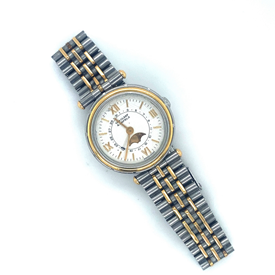 Rare Van Cleef and Arpels Ladies 2 Tone Wrist Watch With Moon Phase