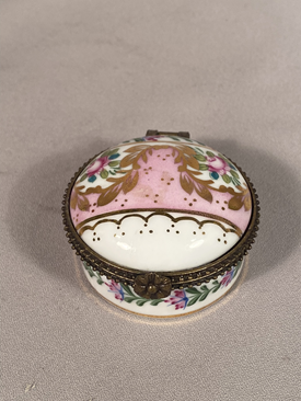 Limoges Porcelain Trinket Box with flowers