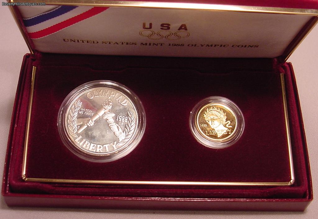 1988 US Mint Olympic Proof Coins Gold & Silver | eBay